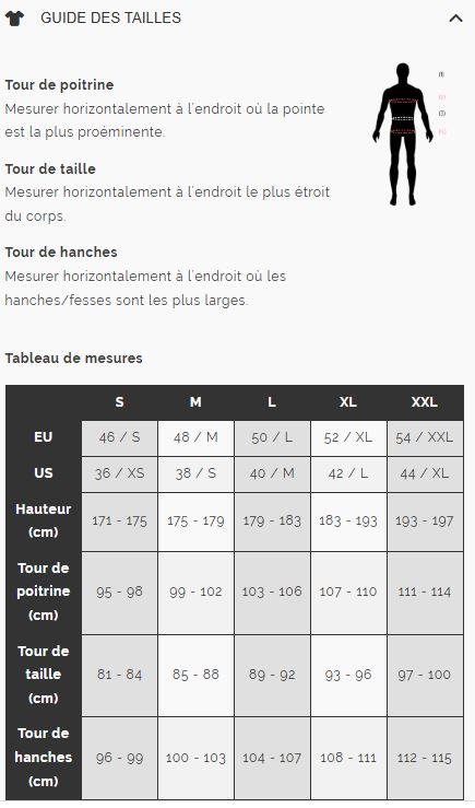 Guide des tailles